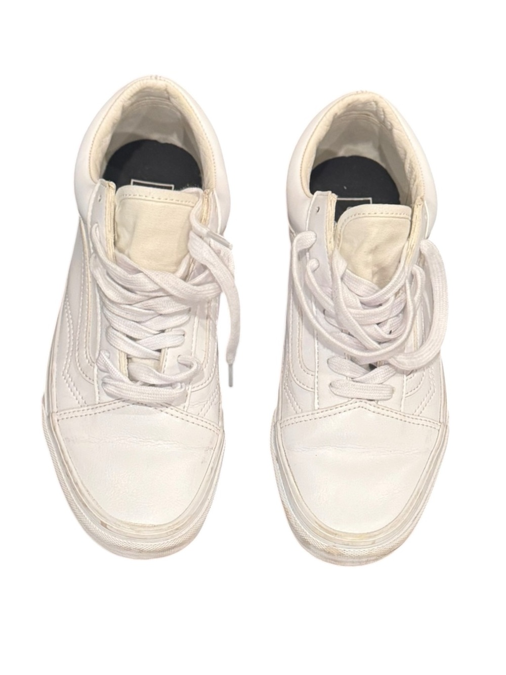 Vans White High-Top Lace-Up Sneakers